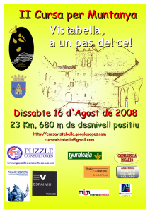 Cartel II Cursa de Muntanya Vistabella